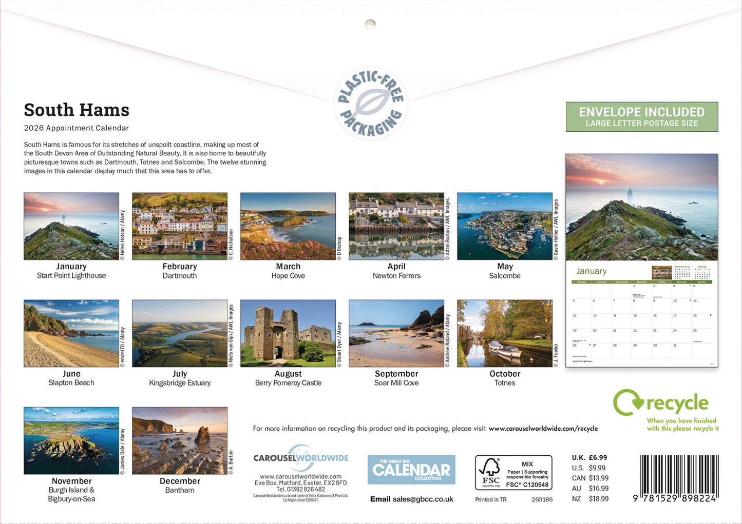 South Hams A4 Calendar 2026