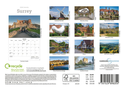Surrey A5 Calendar 2026