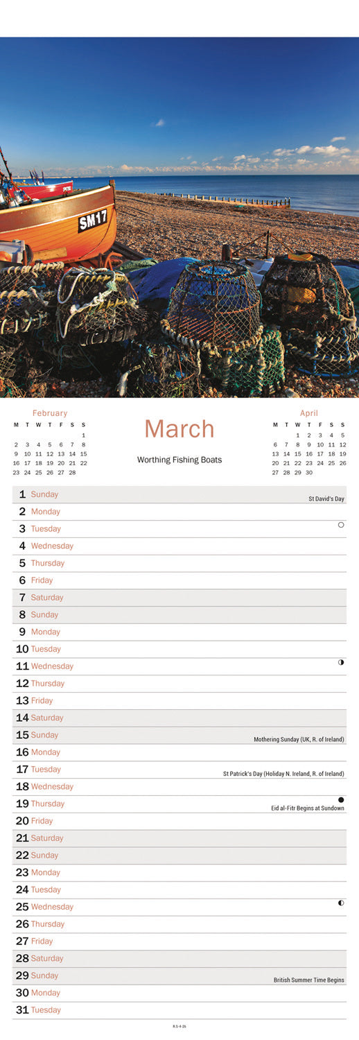 Sussex Slim Calendar 2026