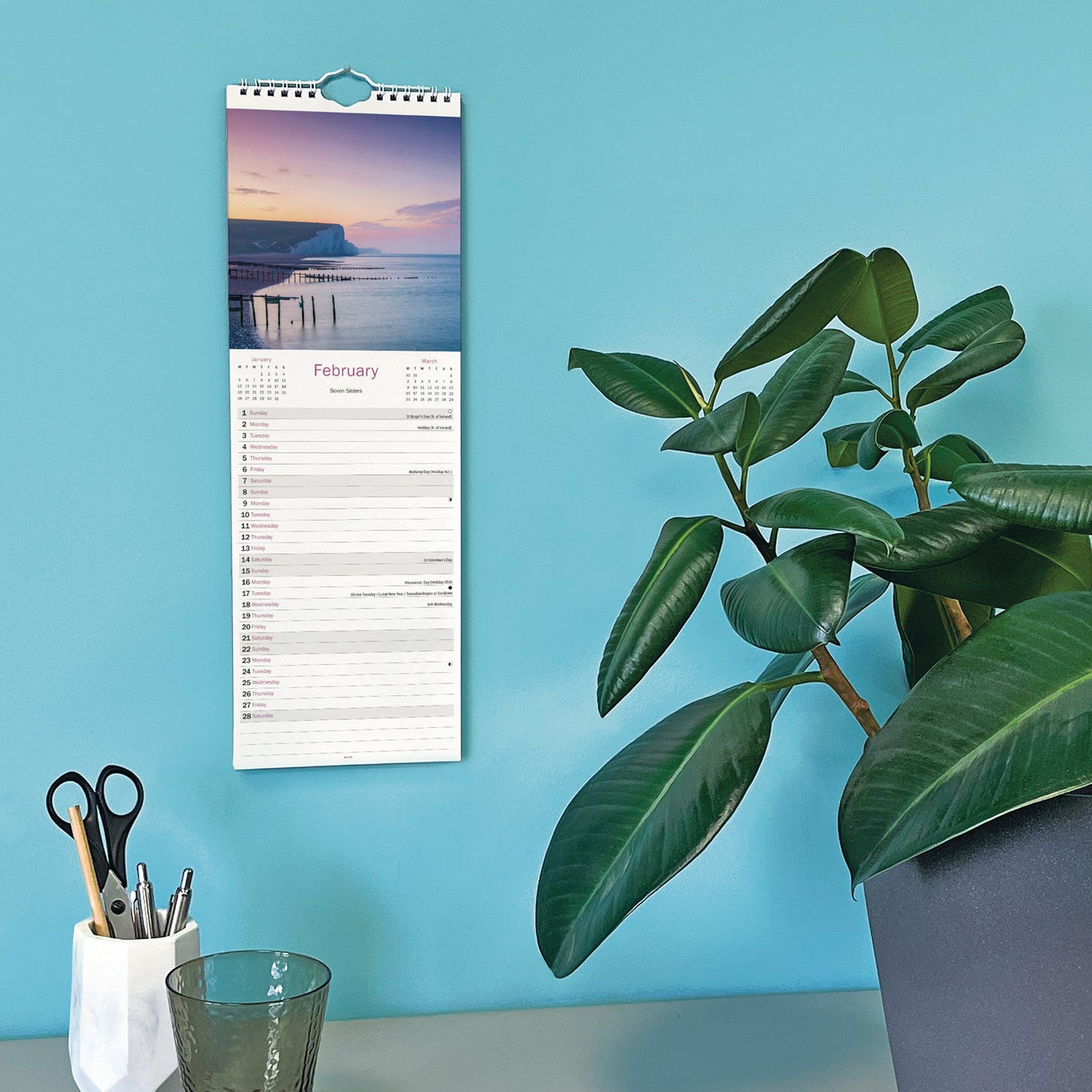 Sussex Slim Calendar 2026