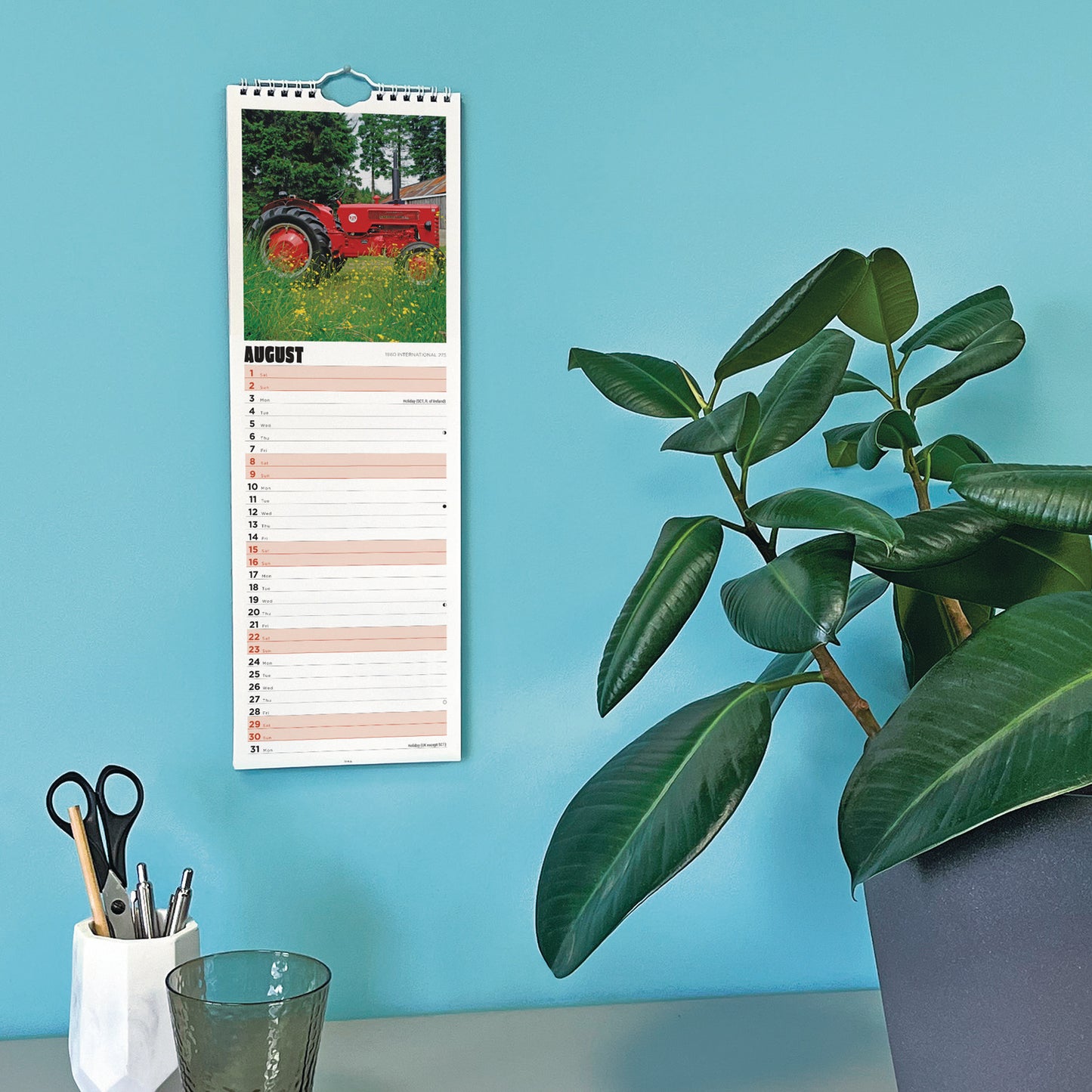 Tractors Slim Calendar 2026