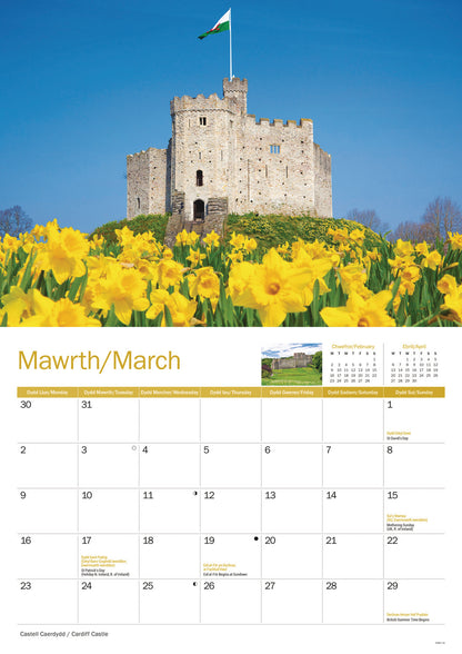 Wales A4 Calendar 2026