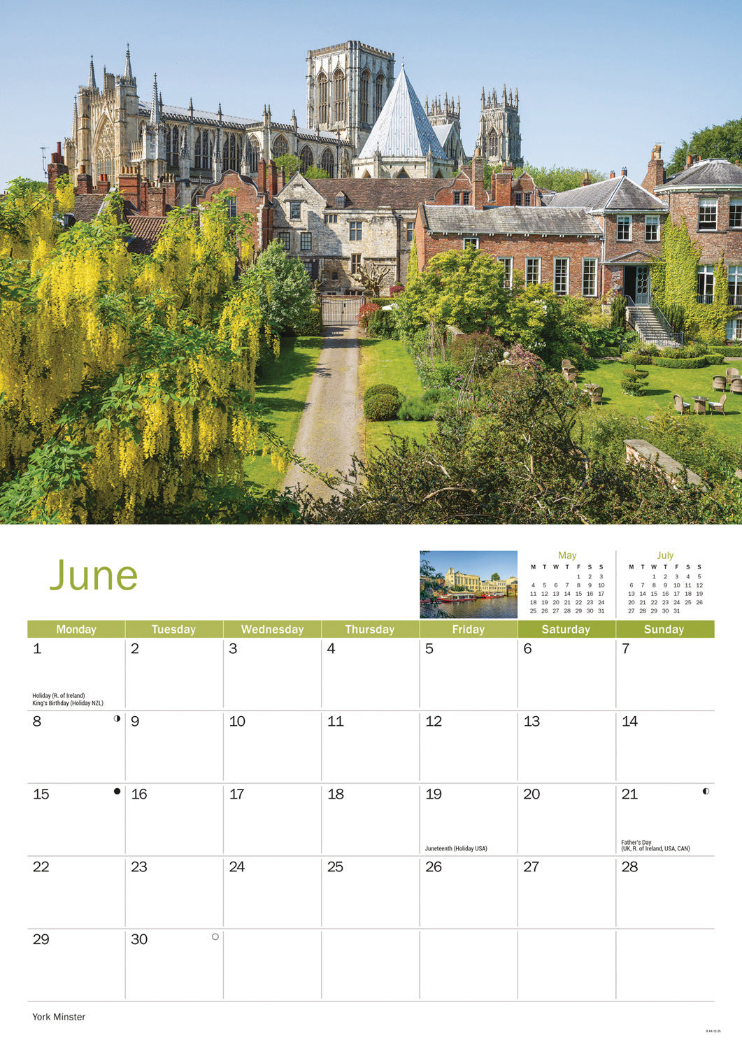 York A4 Calendar 2026