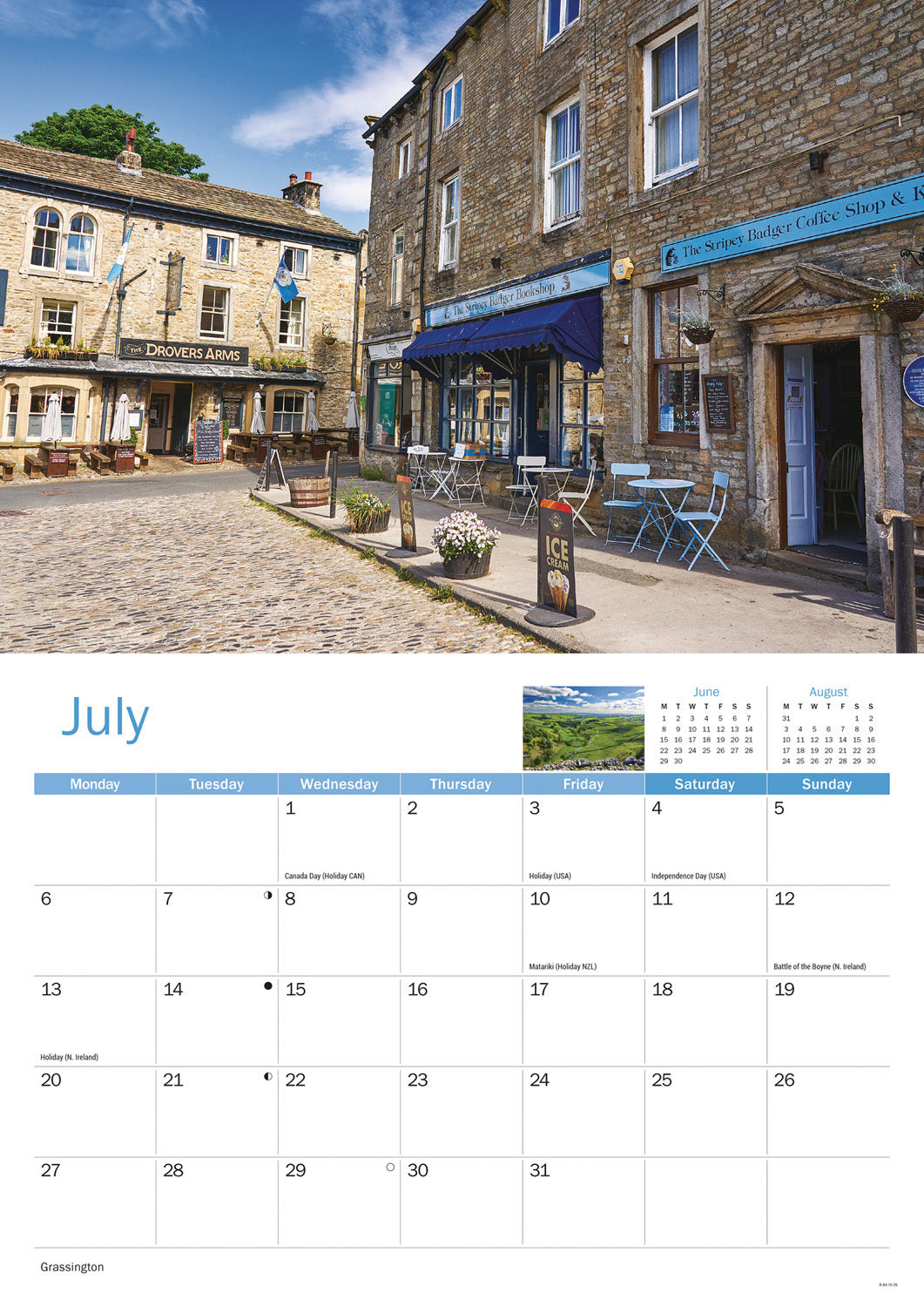 Yorkshire Dales A4 Calendar 2026
