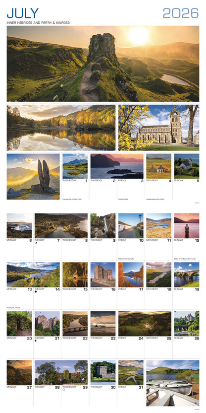 Around Scotland Wall Calendar 2026