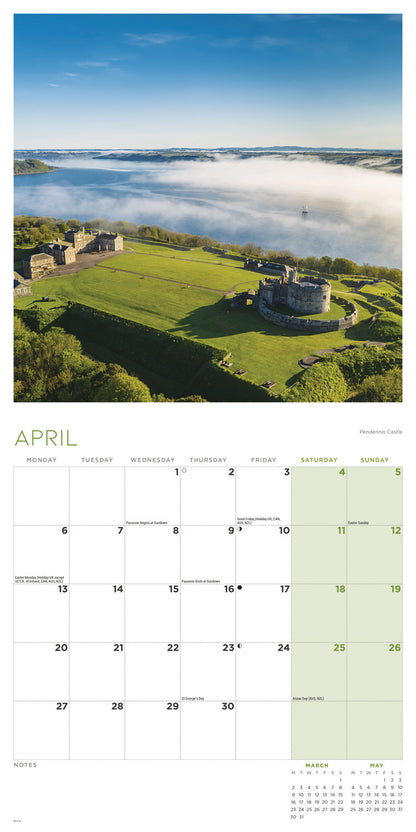 Beauty of Cornwall Wall Calendar 2026