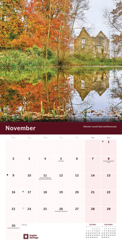 English Heritage, Englands Treasures Wall Calendar 2026