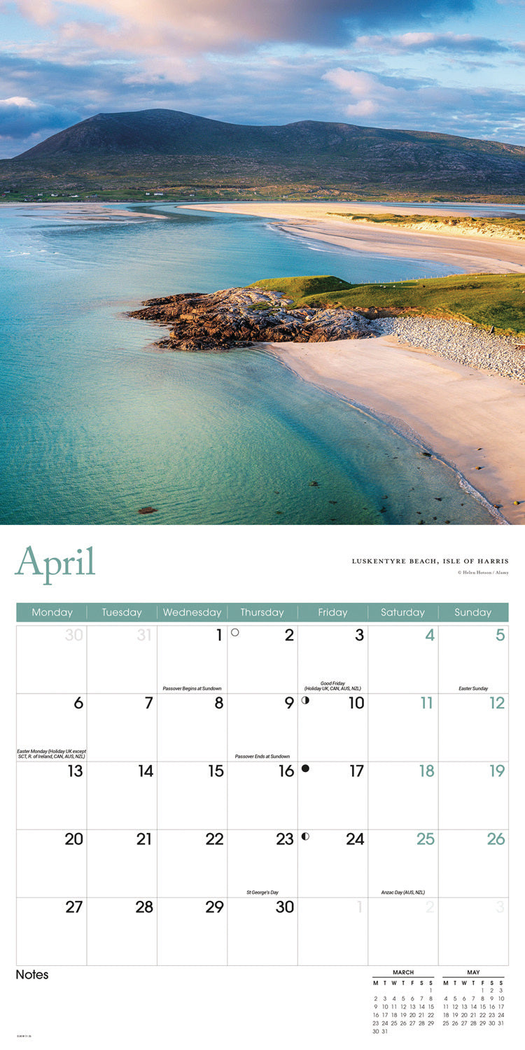 Scotland Wall Calendar 2026