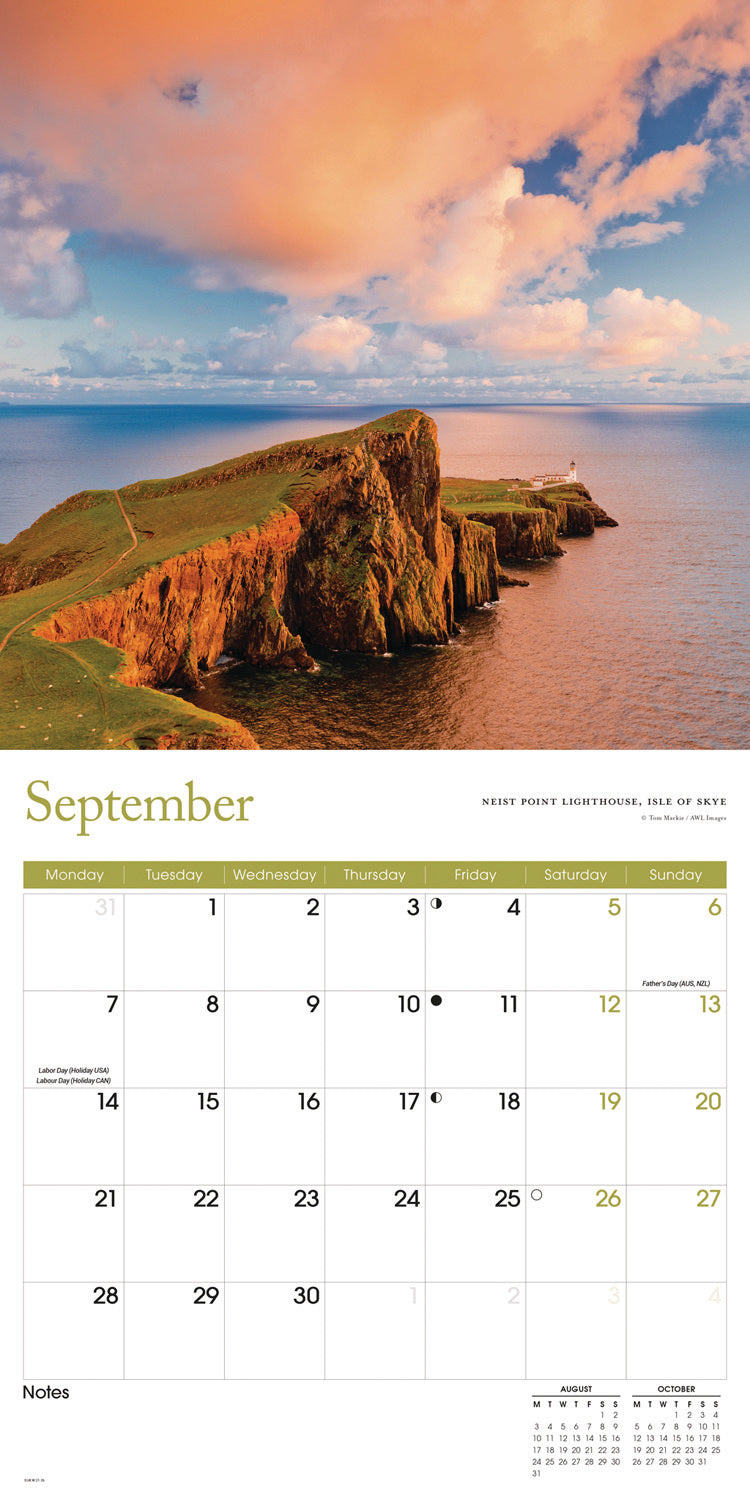Scotland Wall Calendar 2026
