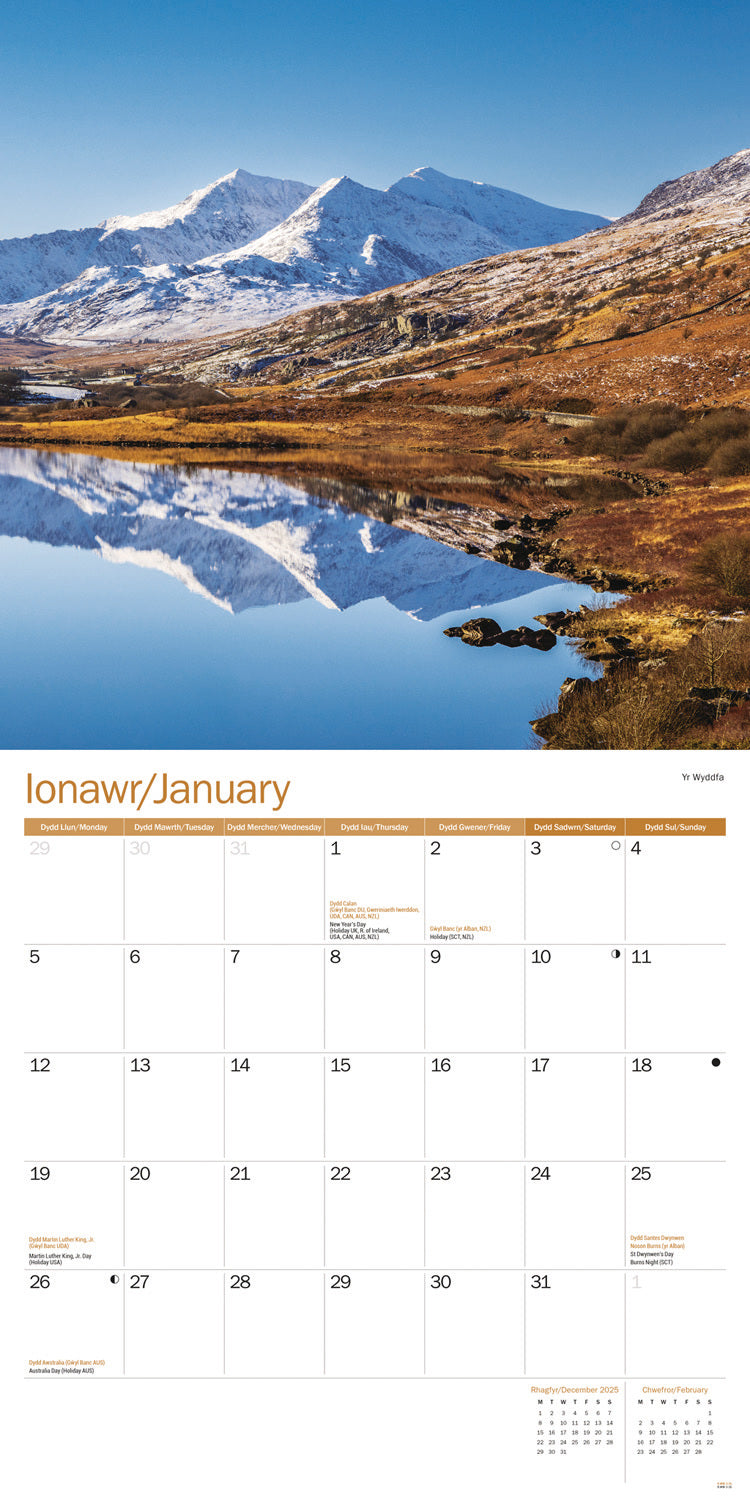 Wales Wall Calendar 2026