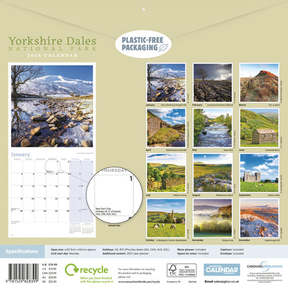 Yorkshire Dales National Park Wall Calendar 2026