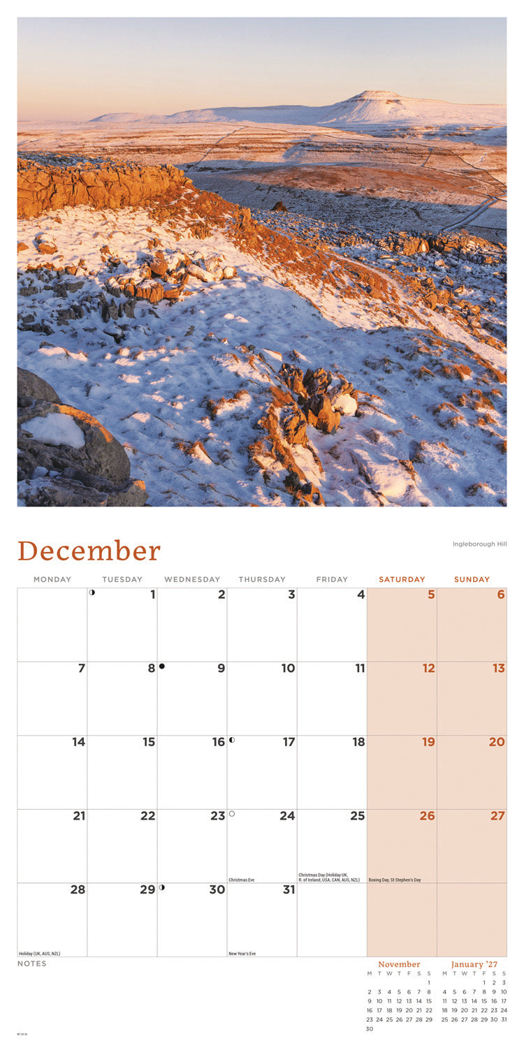 Yorkshire Dales National Park Wall Calendar 2026