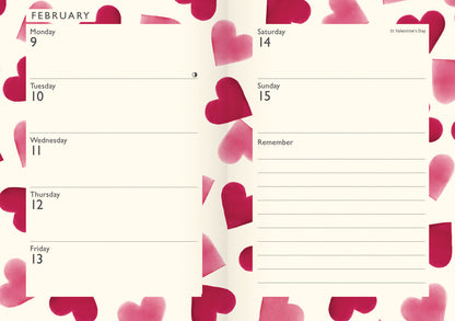 Emma Bridgewater Big Pink Hearts A6 Diary 2026