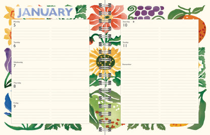 Emma Bridgewater Fruit and Flowers Tiles Dlx Wiro Diary 2026