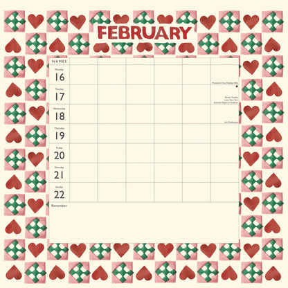 Emma Bridgewater Fruit and Flowers Tiles WTV Planner Wall Calendar 2026