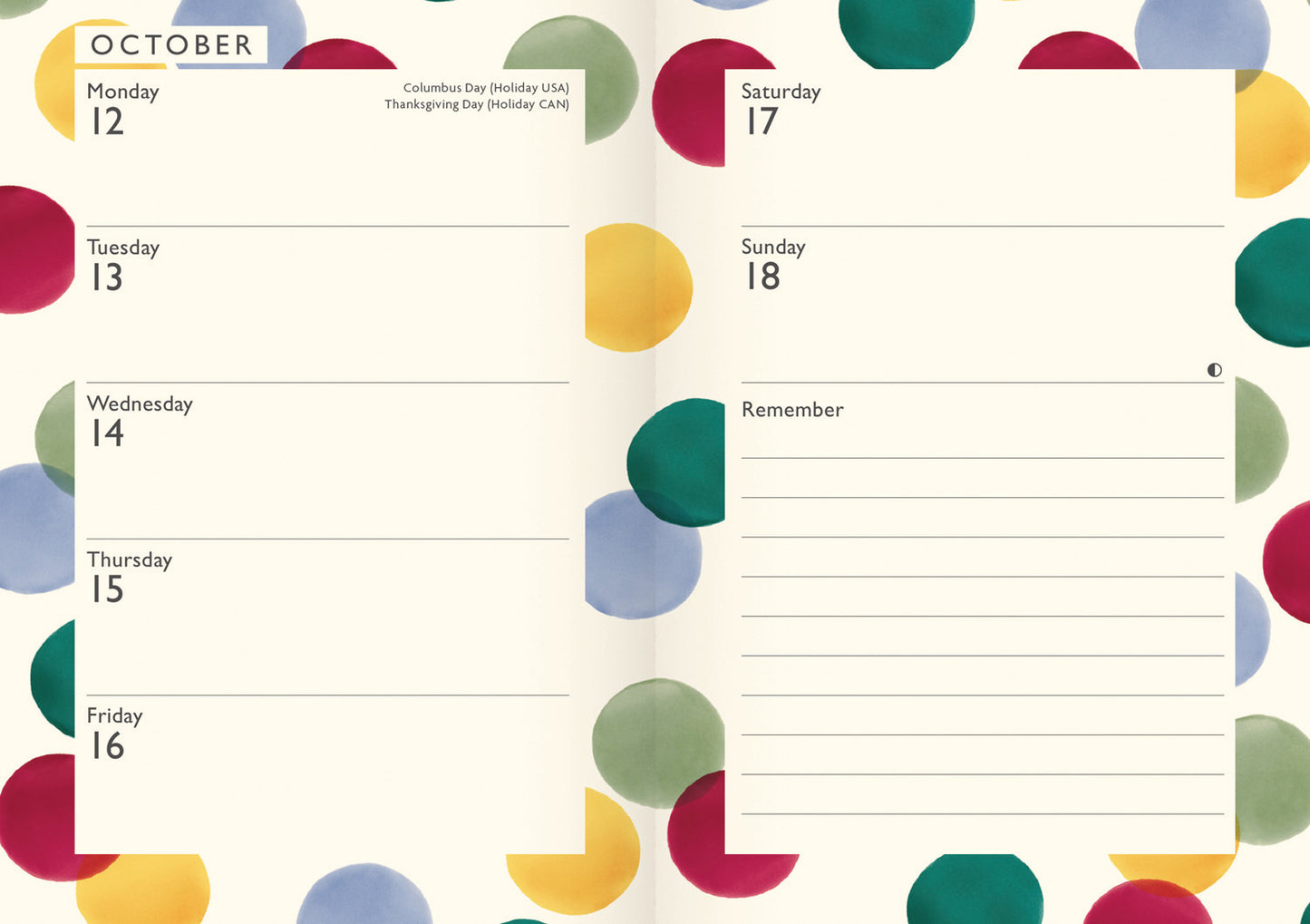Emma Bridgewater, Big Polka Dot A6 Diary 2026