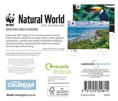 WWF Natural World, Box Calendar 2026