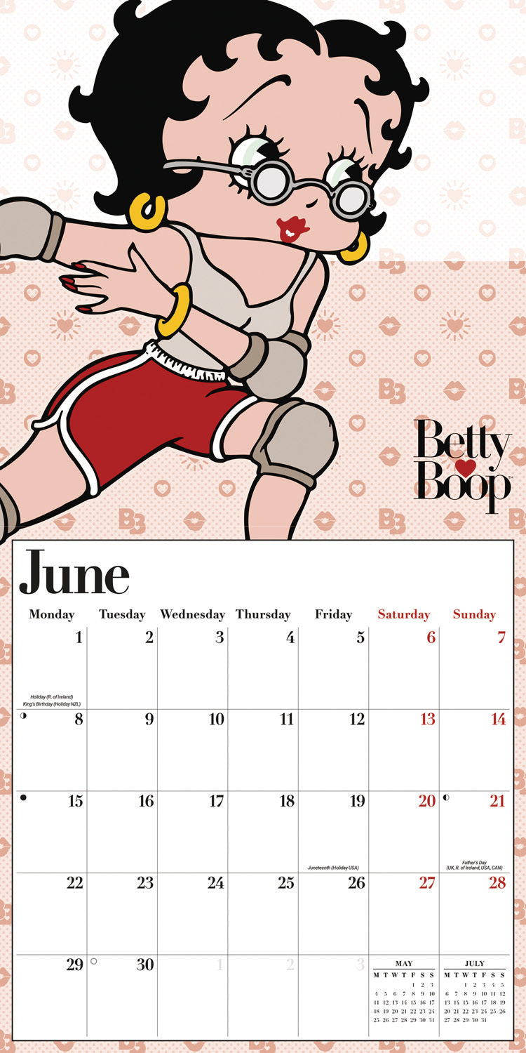 Betty Boop Wall Calendar 2026