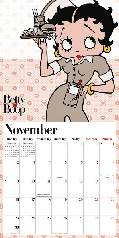 Betty Boop Wall Calendar 2026