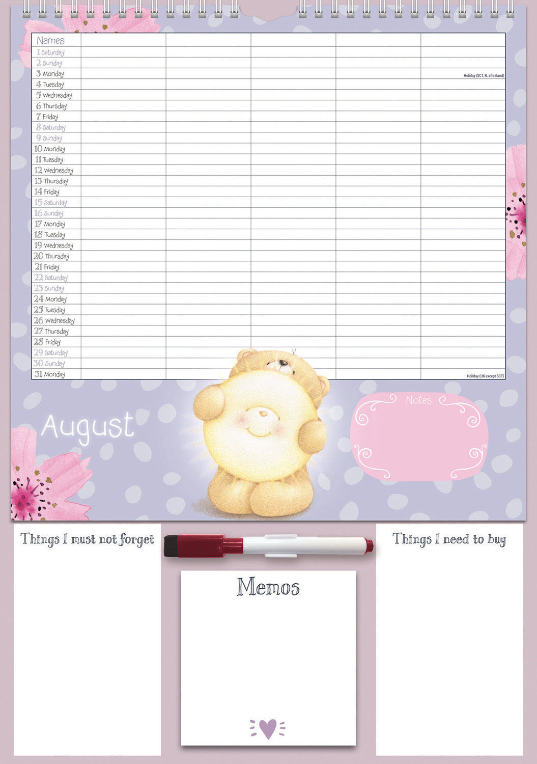 Forever Friends Mums Planner A3 Calendar 2026