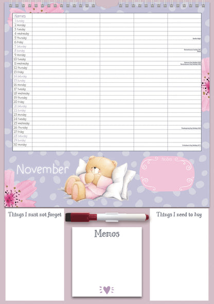 Forever Friends Mums Planner A3 Calendar 2026