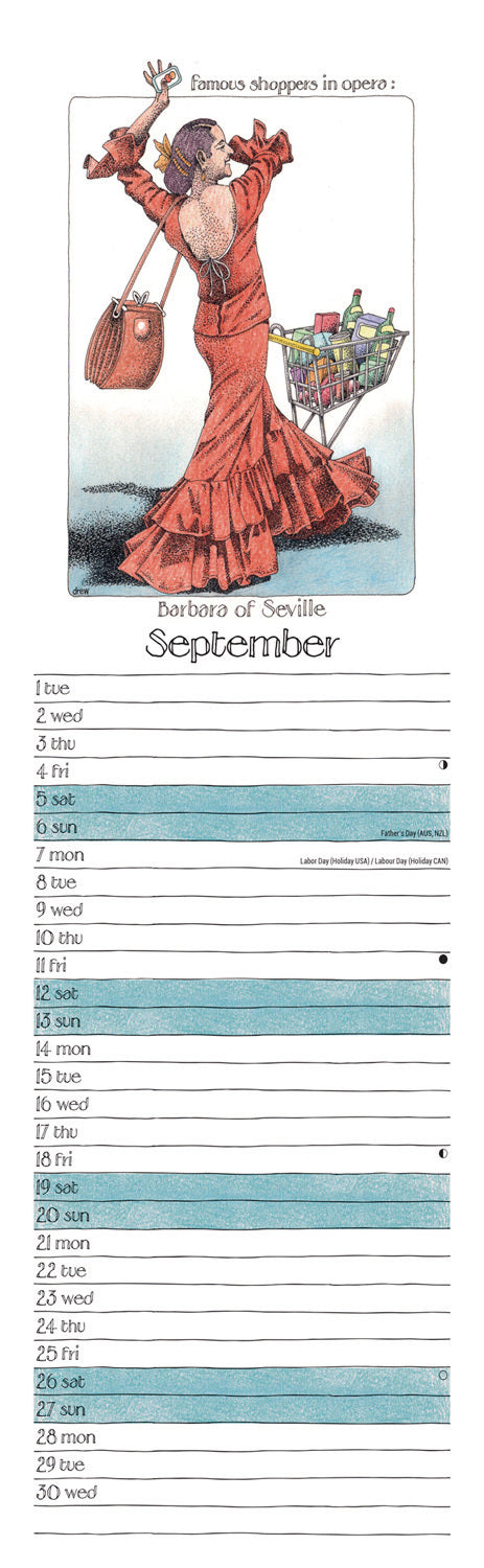 Simon Drews Famous Phrases Slim Calendar 2026