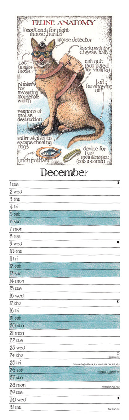 Simon Drews Famous Phrases Slim Calendar 2026