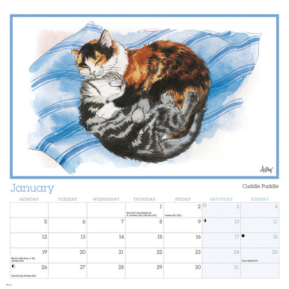 Alisons Animals Wiro Wall Calendar 2026