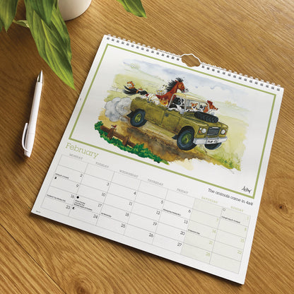 Alisons Animals Wiro Wall Calendar 2026