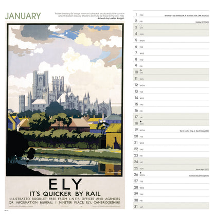 East Anglia Poster Art NRM Wiro Wall Calendar 2026