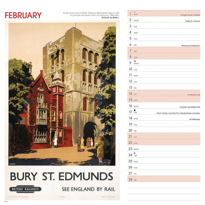 East Anglia Poster Art NRM Wiro Wall Calendar 2026