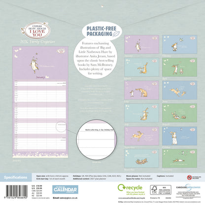 Guess How Much I Love You Planner Wall Calendar 2026
