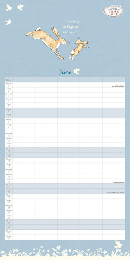 Guess How Much I Love You Planner Wall Calendar 2026