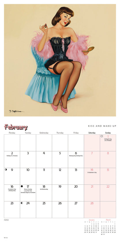 Pin Ups Mini Calendar 2026