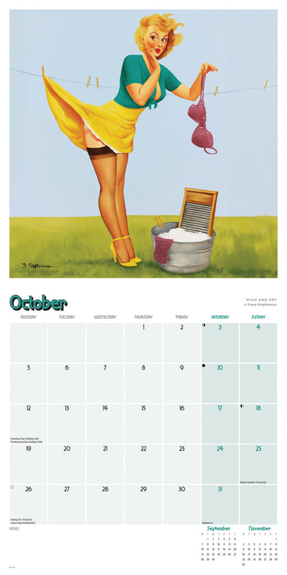 Pin Ups Wall Calendar 2026
