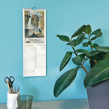 Railway Poster Art NRM Slim Calendar 2026