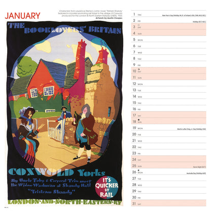 Yorkshire Poster Art NRM Wiro Wall Calendar 2026