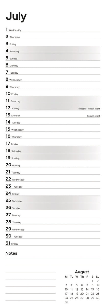 Essential Slim (R&B) Calendar 2026