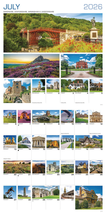 Around Britain Wall Calendar 2026