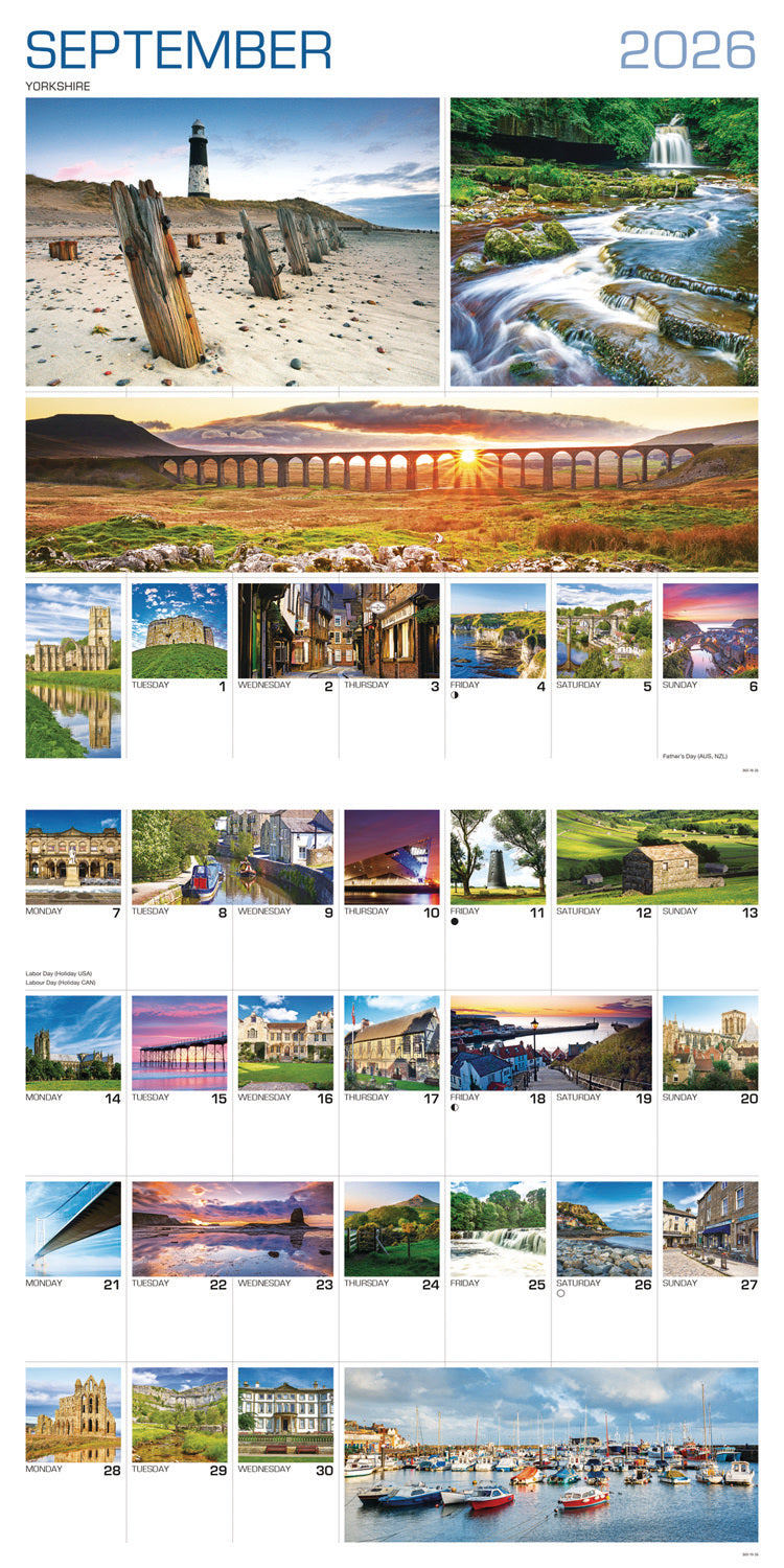 Around Britain Wall Calendar 2026