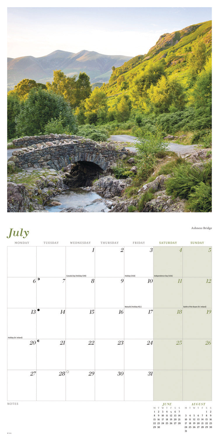 Lake District Wall Calendar 2026