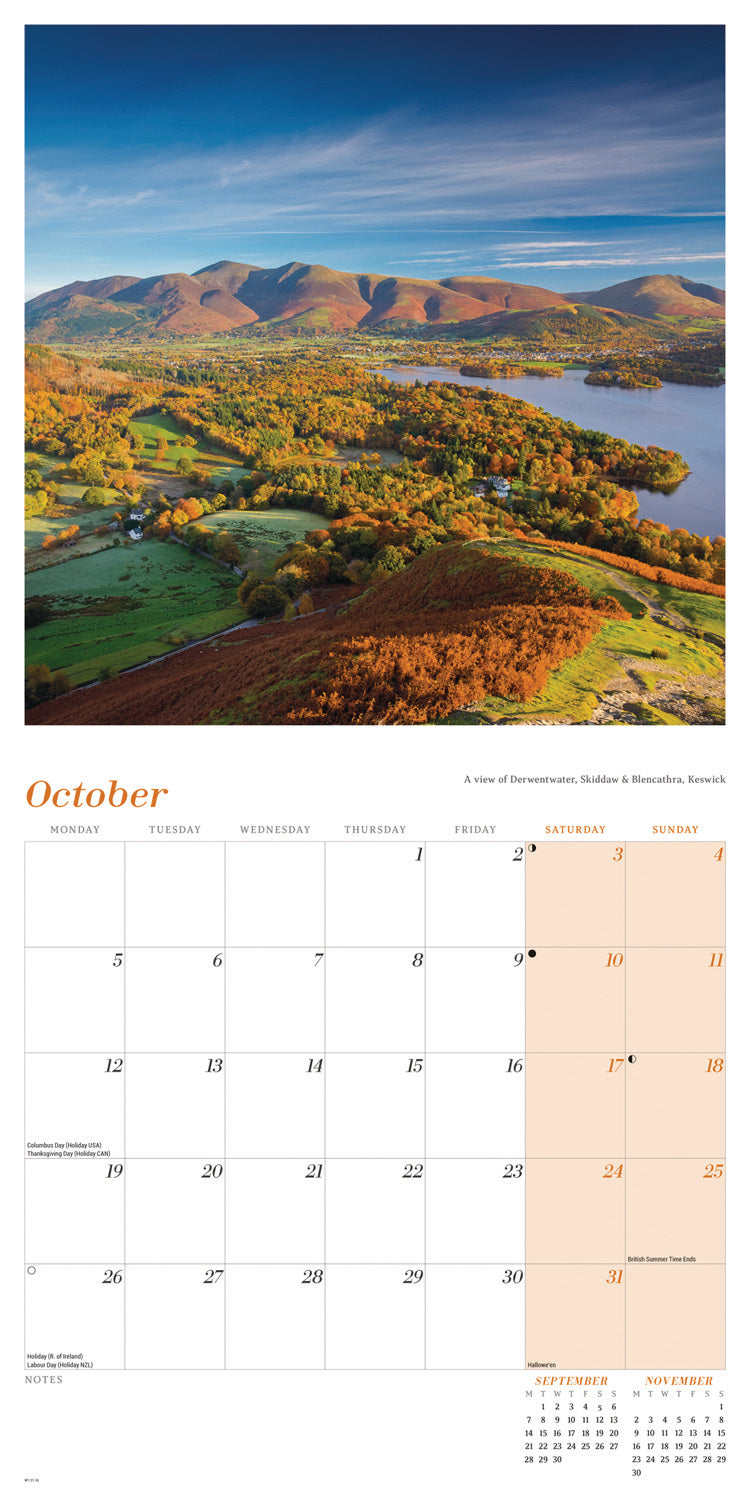 Lake District Wall Calendar 2026