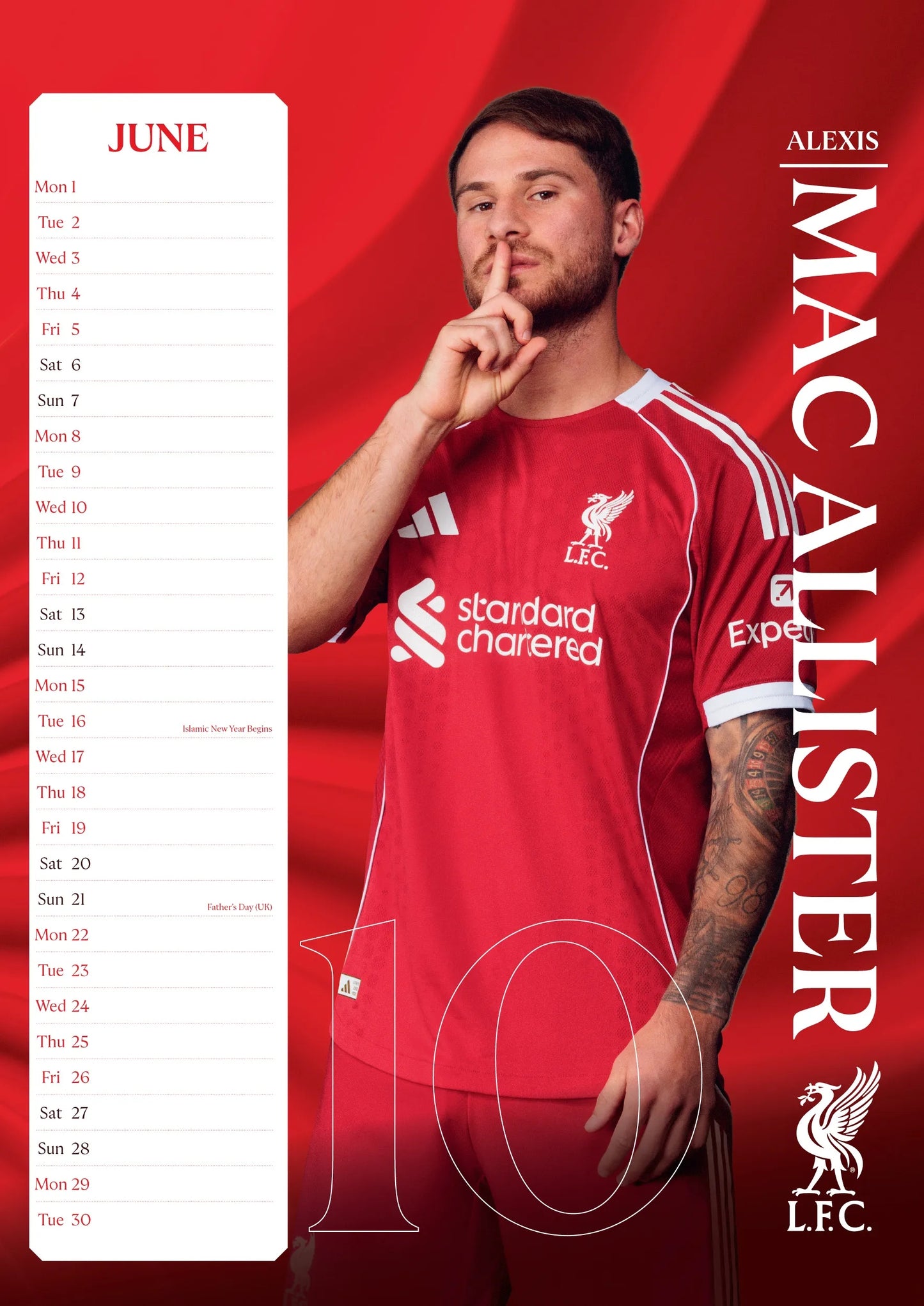 Liverpool A3 Calendar 2026