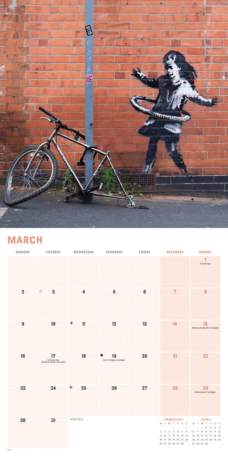 Banksy, If Graffiti Changed Anything Wall Calendar 2026