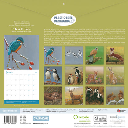 British Wildlife in Art by Robert Fuller Wall Calendar 2026