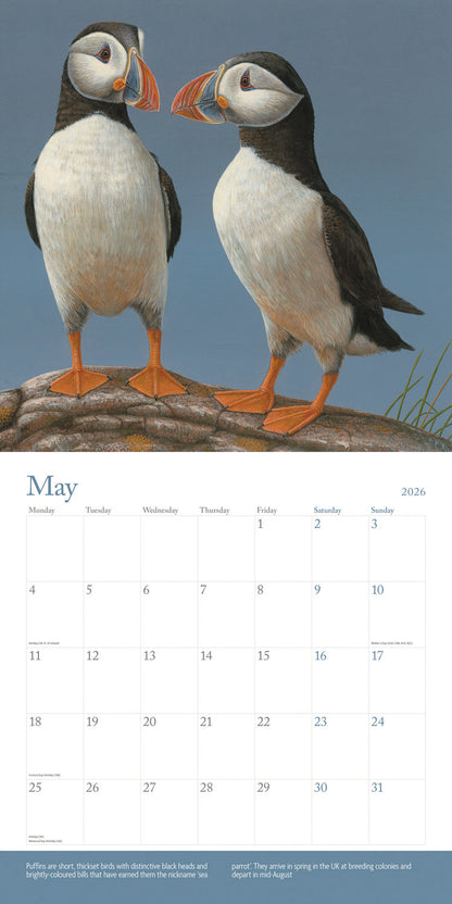 British Wildlife in Art by Robert Fuller Wall Calendar 2026