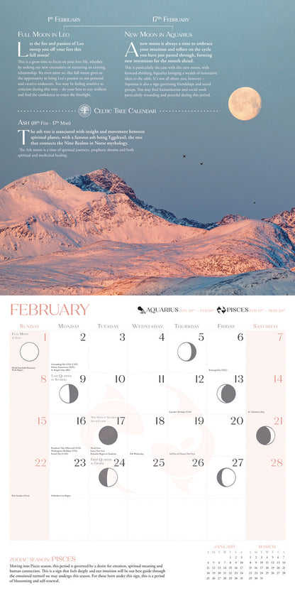 Living By The Moon Wall (Sunday Start) Calendar 2026