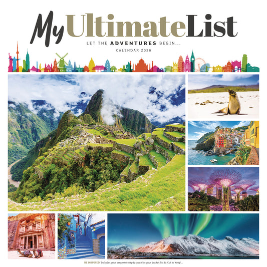 My Ultimate List Wall Calendar 2026