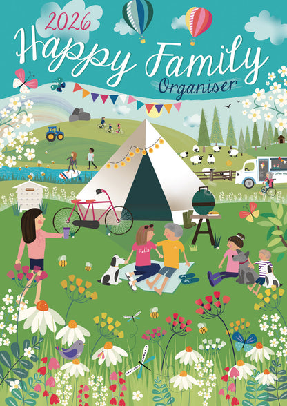 Happy Family Planner A3 Calendar 2026