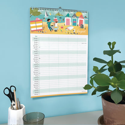 Happy Family Planner A3 Calendar 2026
